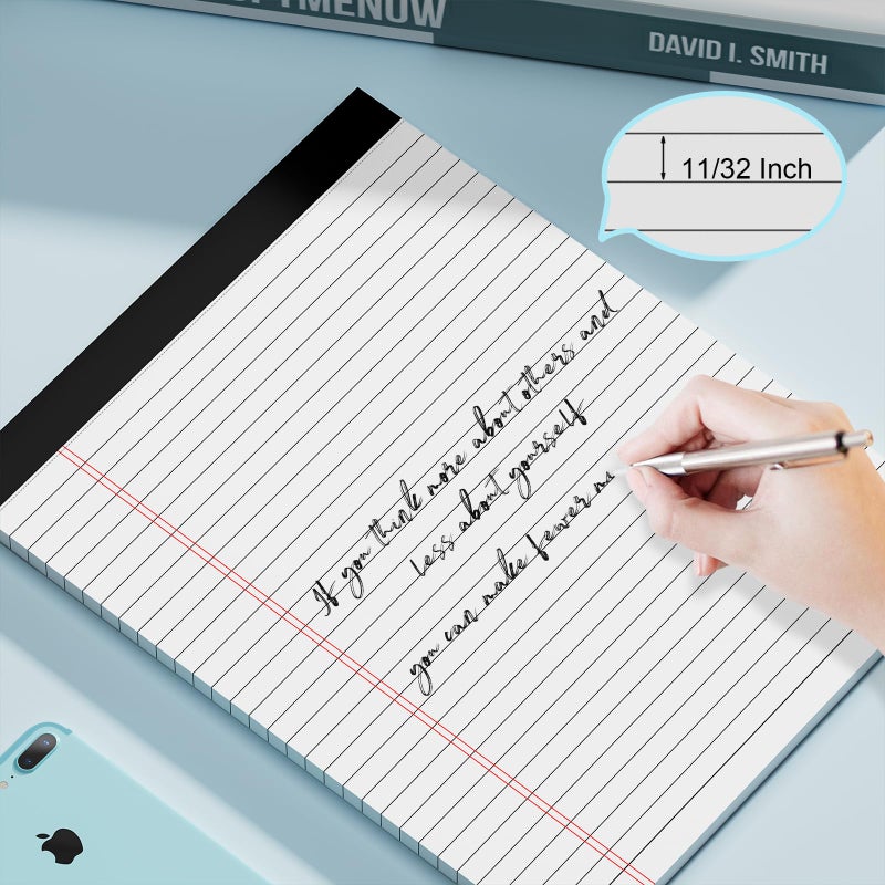 AILZFEI 12 Pack of Legal Pads 8.5 x 11 Wide Ruled Writing Pads 8.5"" x 11.75"" Notepad 30 Sheets per White Legal Pad Clear Print Note Pads 8x11 Pads of Paper - Image 4